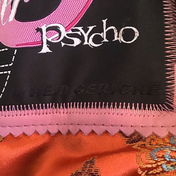 💙 SUPER G PSYCHO Leather Motorcycle Jacket - Picture 11 of 15